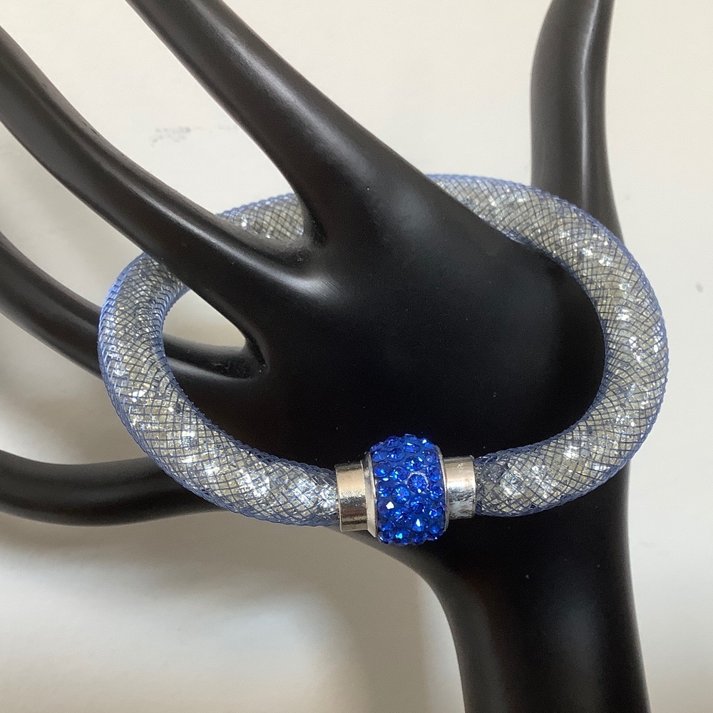 Mesh, Crystals Bracelet with magnetic clasp